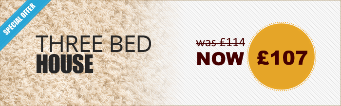 Three Bed House cleaning for £107